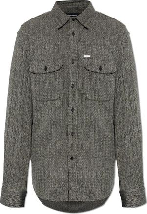 Dsquared2 Casual Shirts - Heren - Casual Overhemden - Grijs - M - Overhemden