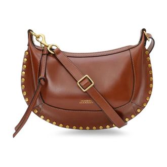 Isabel Marant Tassen, Dames, Bruin, ONE Size, Leer, Oskan Moon Bag