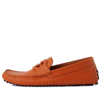 Gucci Interlocking G Leather Flats Orange 730148-1XH60-7519