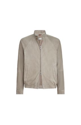 Brunello Cucinelli Suede jacket in Khaki at Nordstrom, Size Xxx-Large Eu