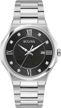 Bulova 96D156 Mens Classic Watch - Silver - One Size