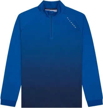 Ellesse Heren-trui met ombre-effect en halve ritssluiting (Blauw)