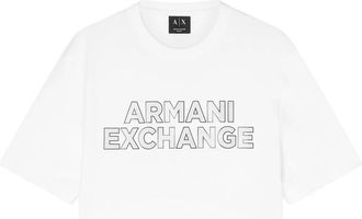 A|X Armani Exchange Logo T-Shirt - Heren - T-shirts - Wit - M - Katoen - Tops
