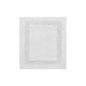 Wecon Home Alfombra de ba&ntilde;o blanca de algod&oacute;n 55x65