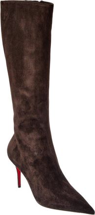 Christian Louboutin Miss Z Botta 80 Suede Knee-High Boot