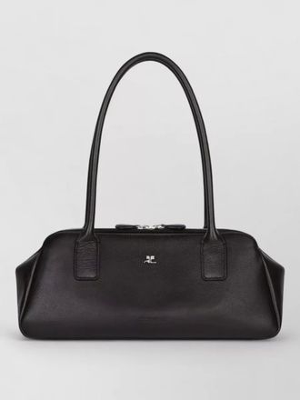 Courr&egrave;ges shoulder bag nylon silk top handles