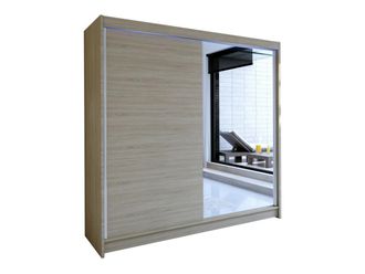 Mirjan24 Armario Closico Cavaris I, Roble Sonoma, 215x180x58cm, Puertas De Armario: Correderas, N&uacute;mero De Estantes: 5, Led