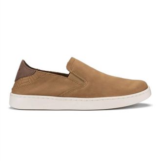 Olukai Womens Pehuea Leather Slip On Sneakers In Sahara/toffee