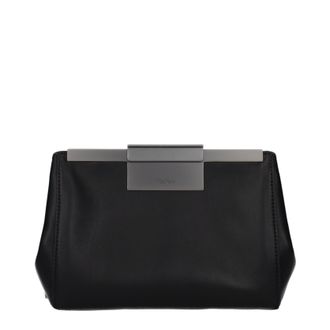 Max Mara Damens Umh&auml;ngetasche Leder Schwarz