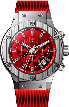 Christian Van Sant Mens Monarchy Red Round 46mm