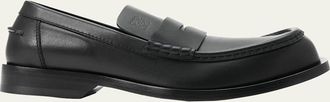 Loewe Mens Bobine Leather Penny Loafers