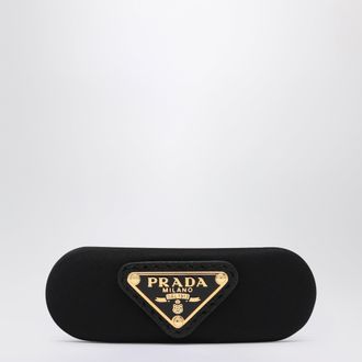 Prada Fermaglio per capelli nero in Re-Nylon