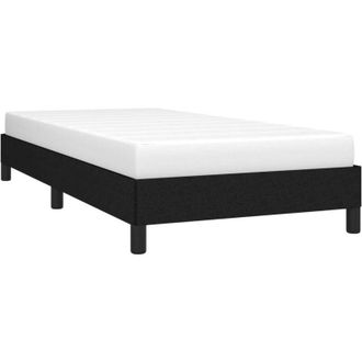 vidaXL Bed Frame without Mattress Black 90x190 cm Single Single Fabric Vidaxl