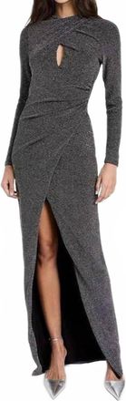 Black Halo Cece Maxi Dress In Metallic