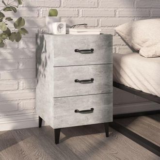 vidaXL Vidaxl - Bedside Cabinet Concrete Grey 40x40x66 cm Engineered Wood