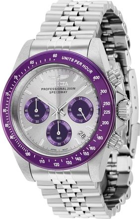 Invicta Speedway Chronograph Quartz Light Grey Dial Mens Watch 36735