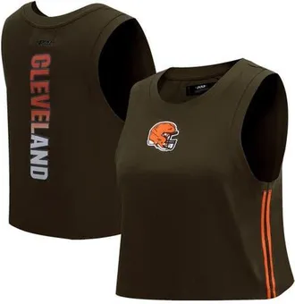 Pro Standard Womens Pro Standard Brown Cleveland Browns Ombre Wordmark Classic Cropped Tank Top at Nordstrom, Size Medium