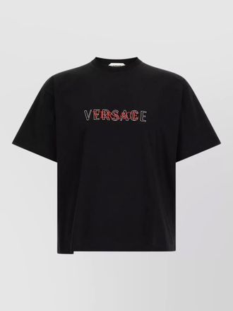 Versace logo crew neck short sleeve t shirt