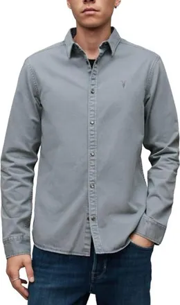 AllSaints Staveley Ramskull Embroidered Shirt Size L