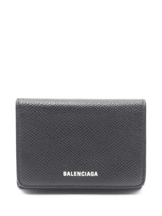 Balenciaga Ville leather trifold wallet - women - Leather - One Size - Black