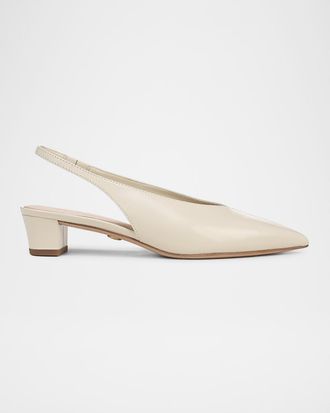 Veronica Beard 40mm Pamela Leather Slingback Pumps