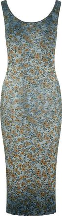 Diesel Multicolor Floral Scoop Neck Maxi Dress