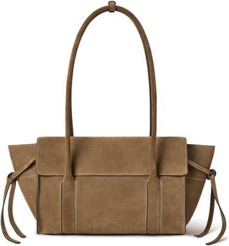 Mulberry Small Soft Bayswater Suede Satchel in Salcombe Sand at Nordstrom