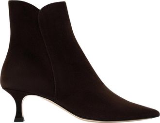 Parall&egrave;le Lido Enkellaarsjes - Dames - Laarzen met Hak - Bruin - 36 1/2 EU - Leer - Schoenen