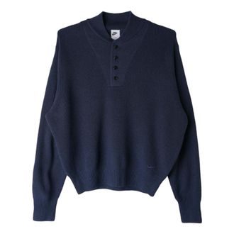 Nike Life Long Sleeve Military Henley Sweater Obsidian FN3119-451