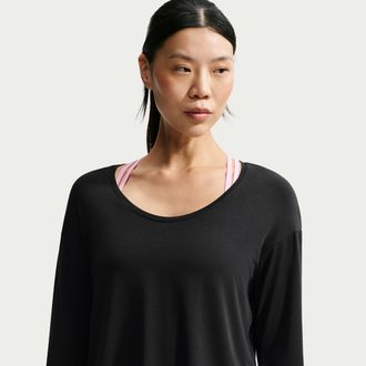 Nike Womens Zenvy Dri-FIT Long-Sleeve Top in Black | IX7283-010