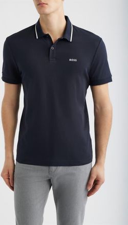 BOSS Paddy Cotton Polo in Dark Blue at Nordstrom, Size X-Large