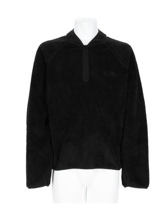 Maison Margiela Reversible Half-Zip Black Fleece Sweatshirt