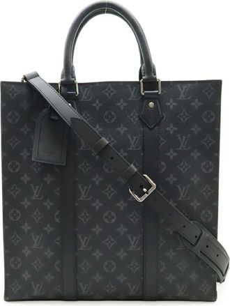 Louis Vuitton Monogram Eclipse Black Gray Monogram Eclipse Leather Handbag Shoulder Bag Tote Bag (Pre-Owned)