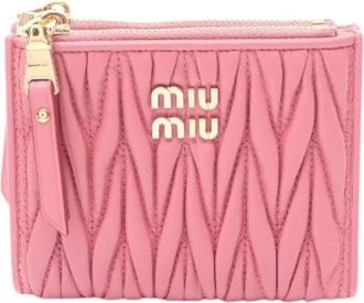 Miu Miu Pre-owned Wallets, female, Pink, Size: ONE SIZE Pre-owned Leather wallets