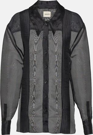 Khaite Nori pleated silk shirt