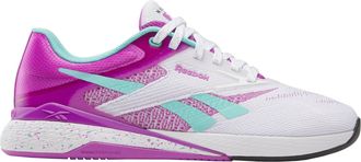 Reebok Womens Nano X5 Sneaker, FTW White/Purple Rave/AI Aqua, 5 UK