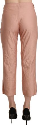 Ermanno Scervino Womens High-Waist Cotton Trousers Pink
