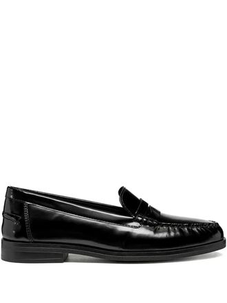 Geox penny strap loafers - women - Calf Leather/Fabric/Rubber - 37 - Black