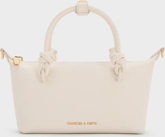 Charles & Keith Sammie Knotted-Handle Tote Bag