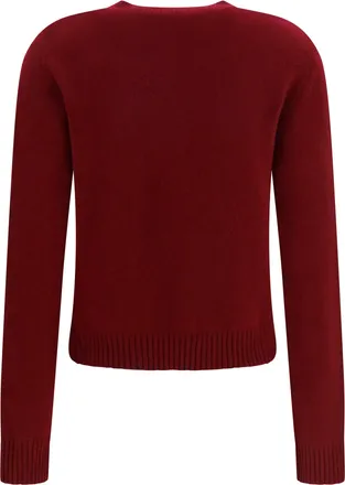 Lisa Yang Womens Mable Sweater Deep Plum Kashmir-Capra Hircus Kashmir/capra