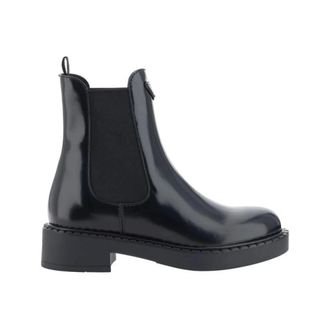 Prada Elegantes Botines Chelsea con Paneles El&aacute;sticos - Shoes - Mujer - Negro - 38 EU