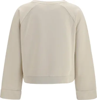 Pinko Womens Neves Sweatshirt Mult.beige-Verde Cotton Sweatshirts Mult.beige/verde Sweater