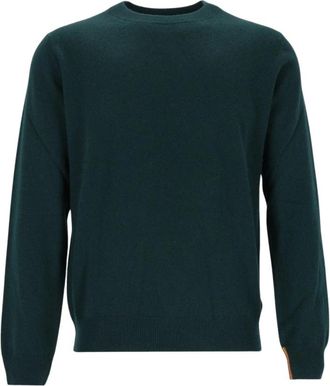 Paul Smith Cashmere trui met ronde hals - Heren - Cashmere truien - Groen - M - Kasjmier - Truien & Vesten