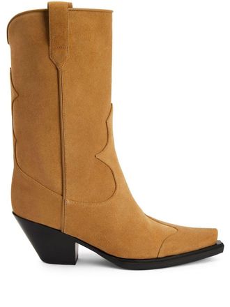Giuseppe Zanotti Stivali Thyra stile cowboy 55mm - Marrone