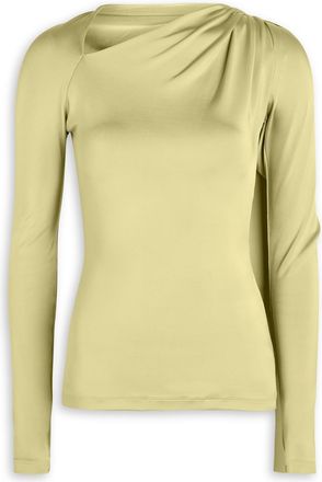 Victoria Beckham Gathered Stretch-jersey top - Bright Green - 10 (UK10 / S)