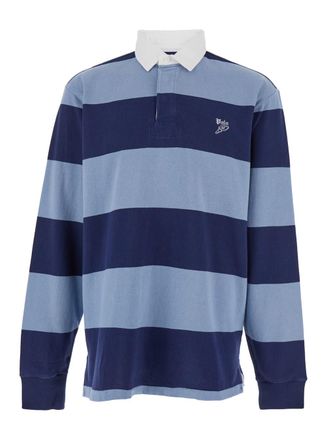 Polo Ralph Lauren rugby Multicolor Polo Shirt With Logo Embroidery On The Front And All-over Striped Motif In Cotton Man