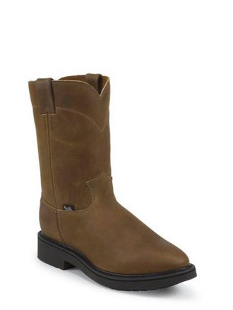 Justin Mens Work Boot In Aged Bark