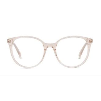Celine Transparent Rose Glitter Eyeglasses - Rose