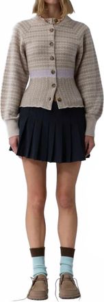 Guest In Residence Fairisle Sculpted Cardigan In Sand