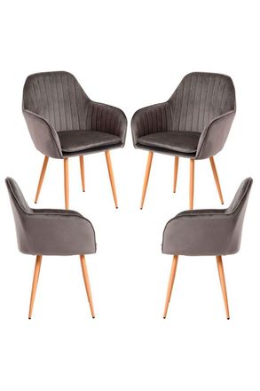 Regalos Miguel Regalos Miguel - Packs Sillas Comedor - Pack 4 Sillas Chic - Gris Oscuro